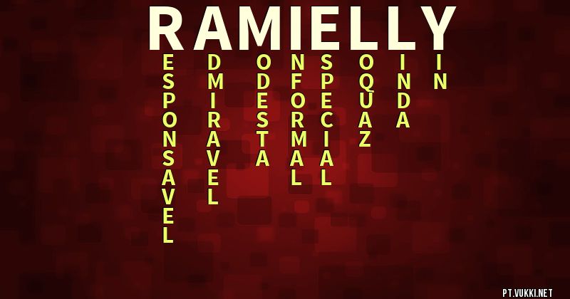 O que significa Significado do nome Ramielly - O que seu nome significa? - O que seu nome significa?