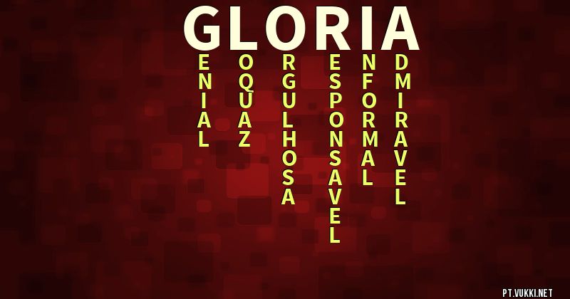O que significa Significado do nome Gloria - O que seu nome significa? - O que seu nome significa?
