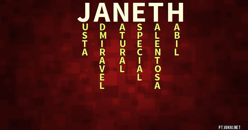 O que significa Significado do nome Janeth - O que seu nome significa? - O que seu nome significa?