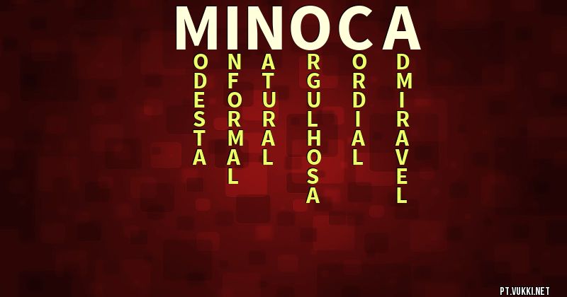 O que significa Significado do nome Minoca - O que seu nome significa? - O que seu nome significa?