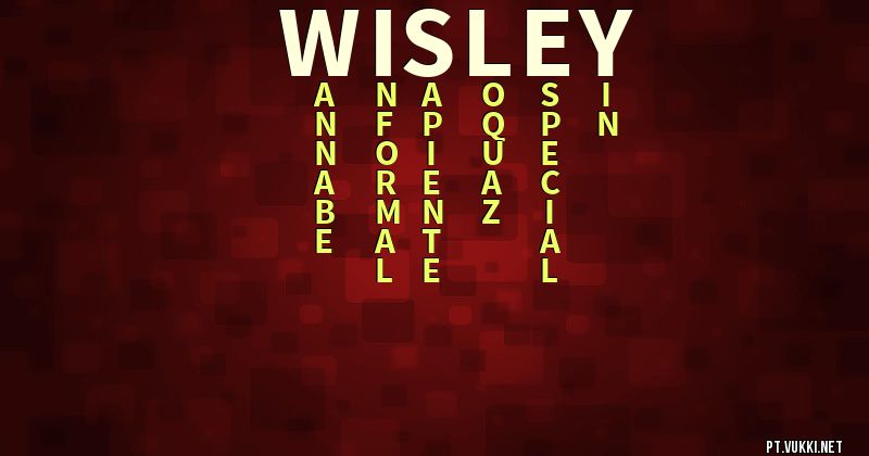 O que significa Significado do nome Wisley - O que seu nome significa? - O que seu nome significa?