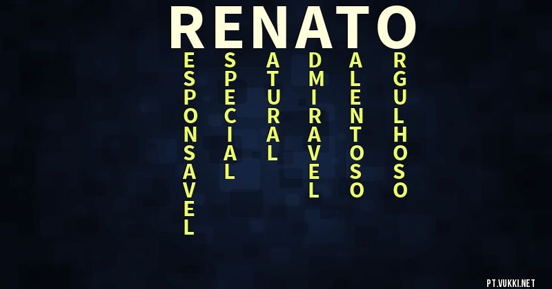 O que significa Significado do nome Renato - O que seu nome significa? - O que seu nome significa?