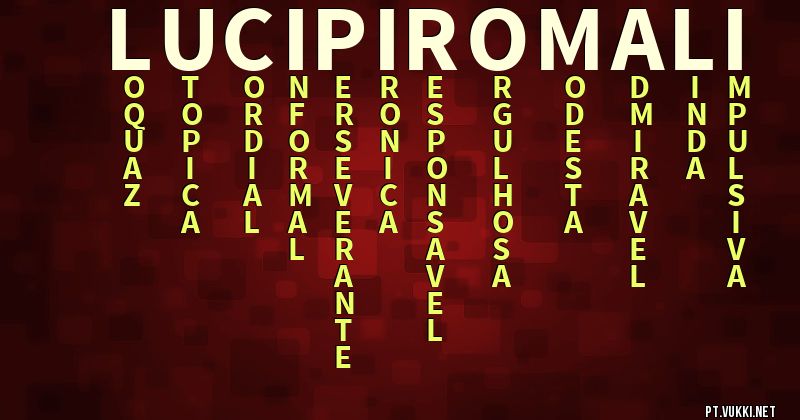 O que significa Significado do nome Lucipiromali - O que seu nome significa? - O que seu nome significa?