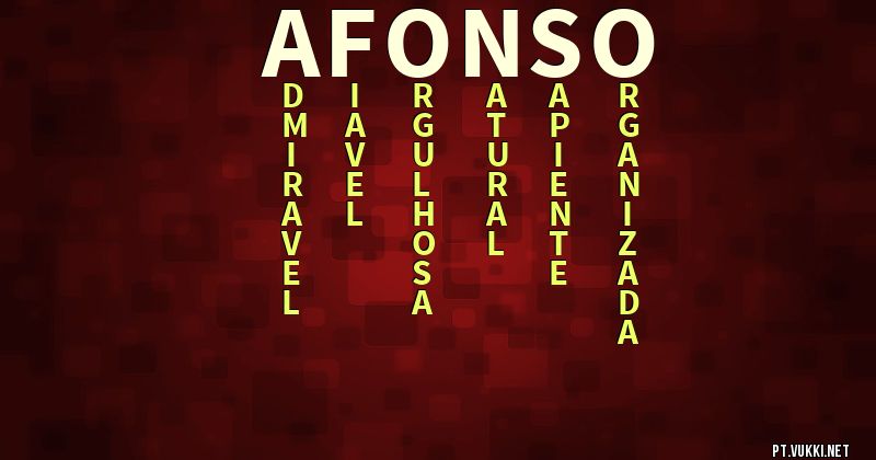 O que significa Significado do nome Afonso - O que seu nome significa? - O que seu nome significa?