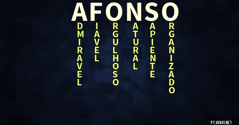 O que significa Significado do nome Afonso - O que seu nome significa? - O que seu nome significa?