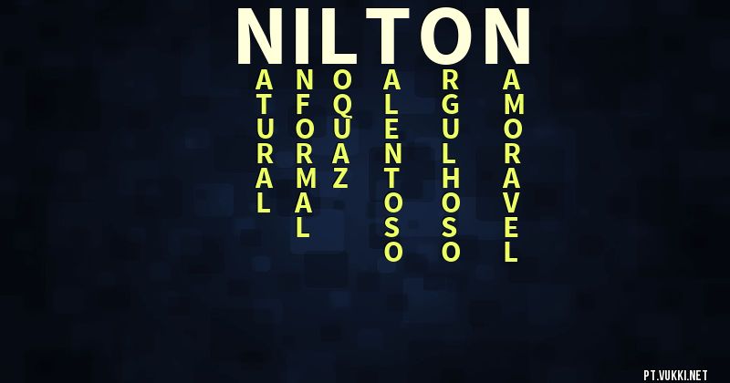 O que significa Significado do nome Nilton - O que seu nome significa? - O que seu nome significa?