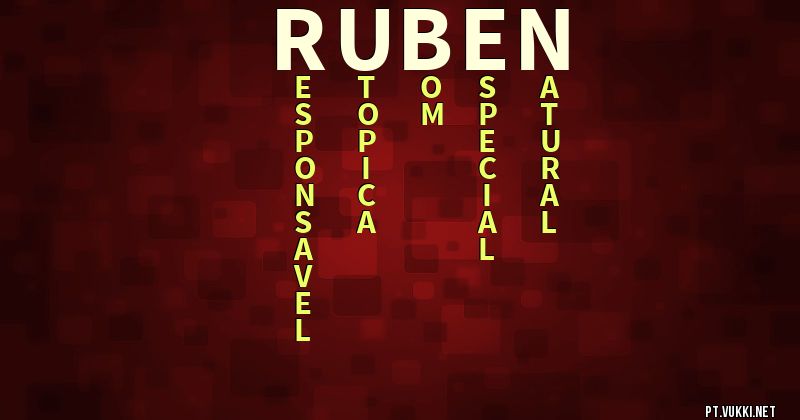 O que significa Significado do nome Ruben - O que seu nome significa? - O que seu nome significa?