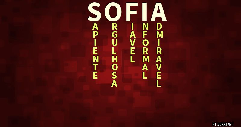 O que significa Significado do nome Sofia - O que seu nome significa? - O que seu nome significa?