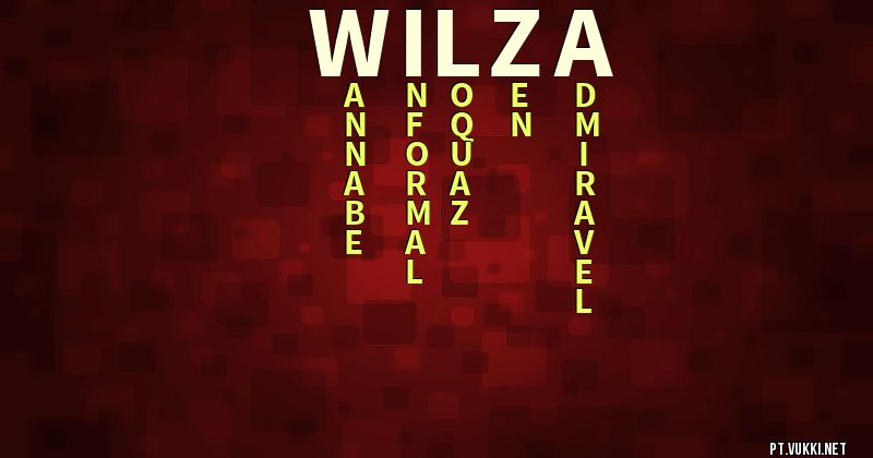 O que significa Significado do nome Wilza - O que seu nome significa? - O que seu nome significa?