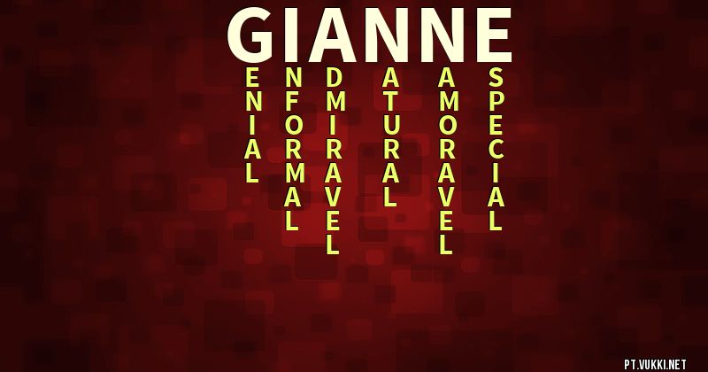 O que significa Significado do nome Gianne - O que seu nome significa? - O que seu nome significa?