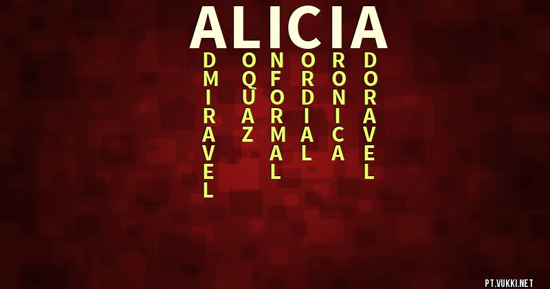 O que significa Significado do nome Alicia - O que seu nome significa? - O que seu nome significa?