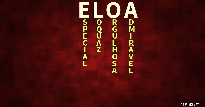 Significado do nome Eloa