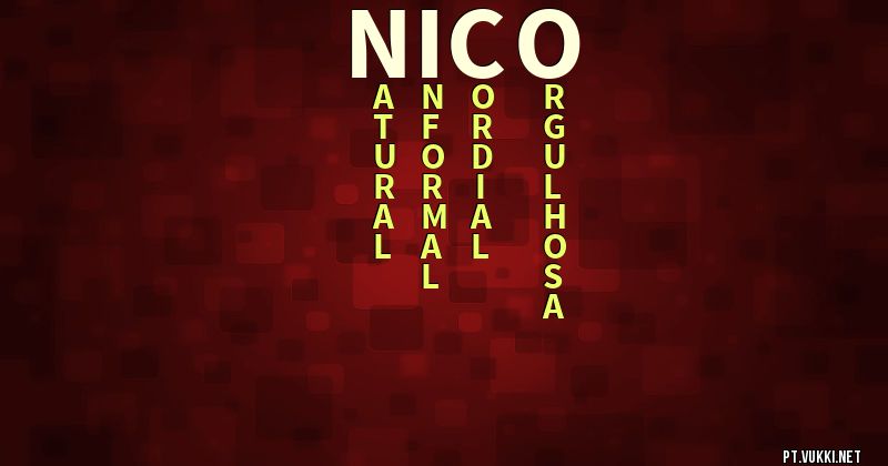 O que significa Significado do nome Nico - O que seu nome significa? - O que seu nome significa?