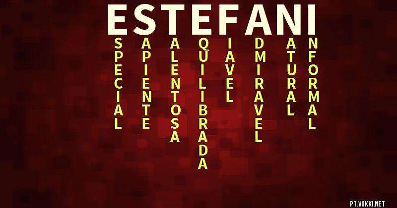O que significa Significado do nome Estefani - O que seu nome significa? - O que seu nome significa?