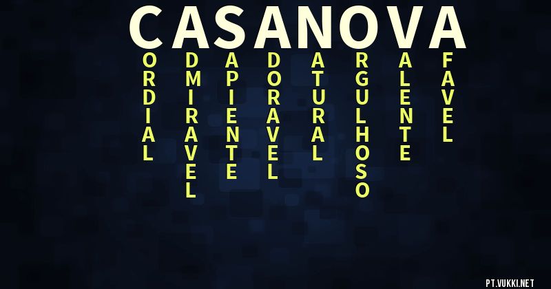 O que significa Significado do nome Casanova - O que seu nome significa? - O que seu nome significa?