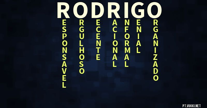 O que significa Significado do nome Rodrigo - O que seu nome significa? - O que seu nome significa?