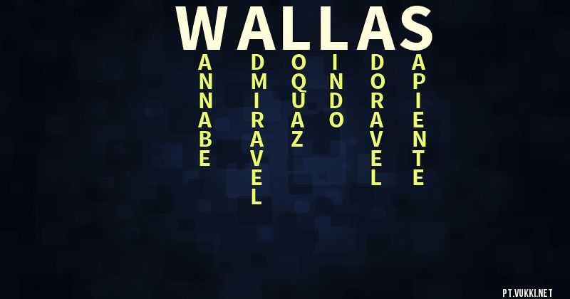 O que significa Significado do nome Wallas - O que seu nome significa? - O que seu nome significa?